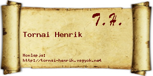 Tornai Henrik névjegykártya